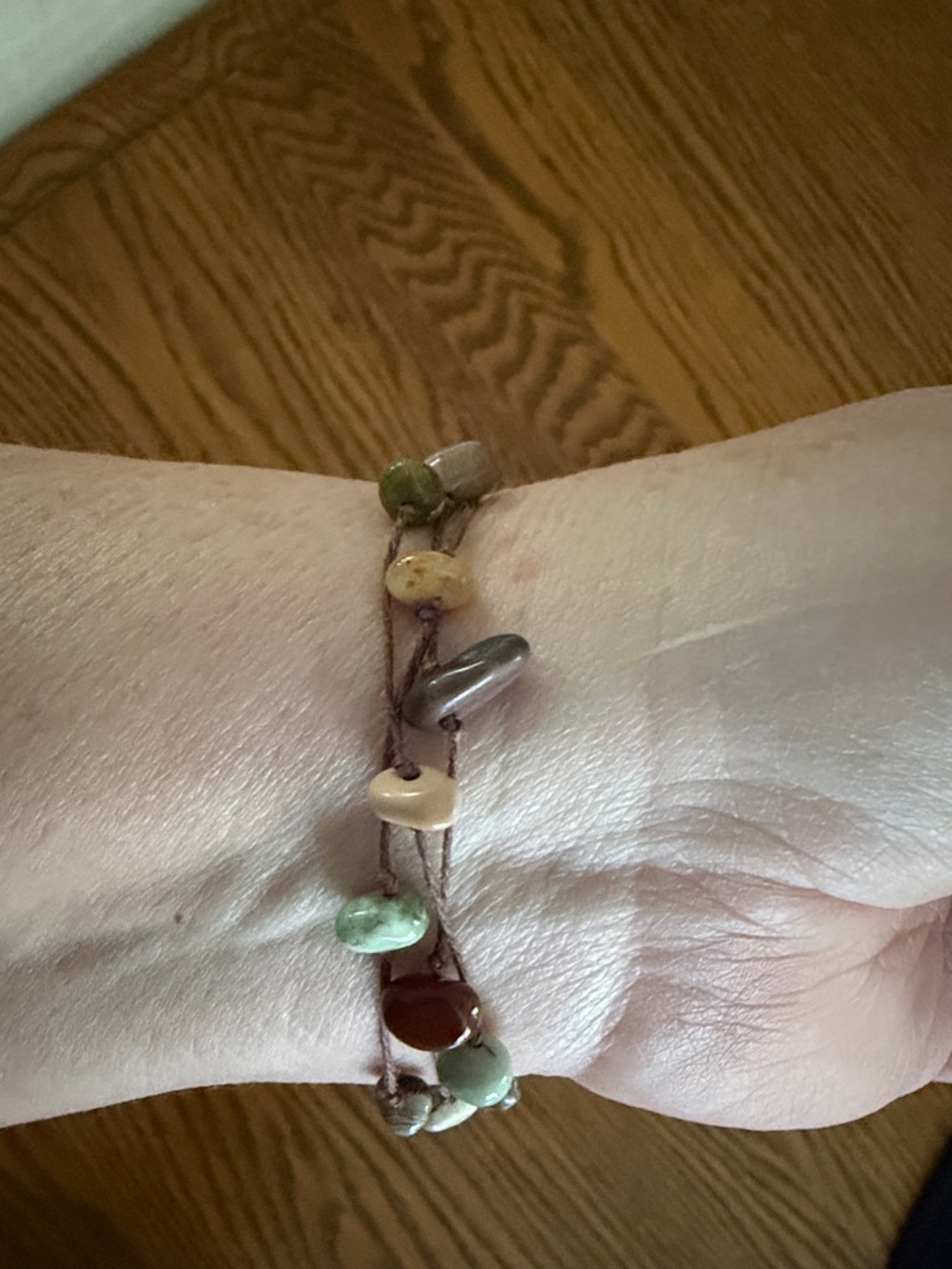 Handcrafted Multicolor Stone Wrap Bracelet - Natural Stone Accent